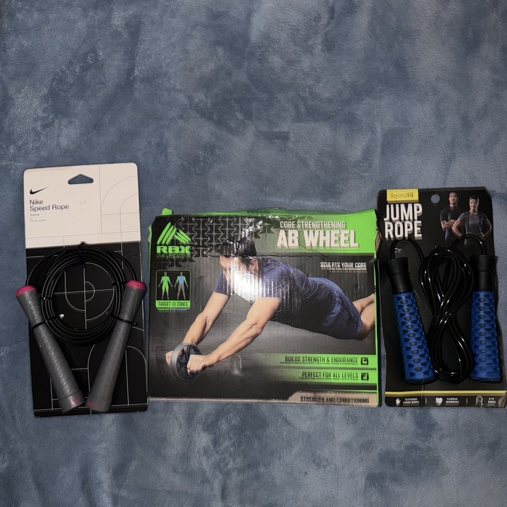 Jump Rope Lot Of 2 With An Wheel Bundle